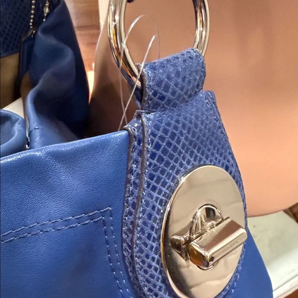 Coach Blue Leather Shoulder Bag F1176-F16535 - Picture 7 of 13